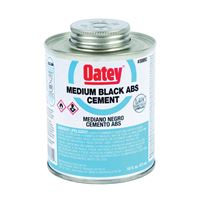 Oatey 30999 Solvent Cement, Opaque Liquid, Black, 4 oz Can 