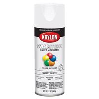 Krylon K05545007 Enamel Spray Paint, Gloss, White, 12 oz, Can 