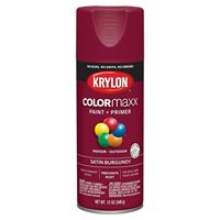 Krylon K05560007 Enamel Spray Paint, Satin, Burgundy, 12 oz, Can 