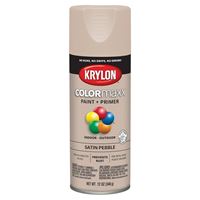Krylon K05572007 Enamel Spray Paint, Satin, Pebble Gray, 12 oz, Can 