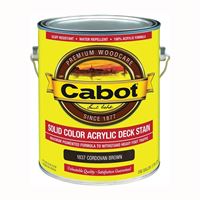 Cabot 1800 Series 140.0001837.007 Solid Color Decking Stain, Low-Lustre, Cordovan Brown, Liquid, 1 gal, Can, Pack of 4 