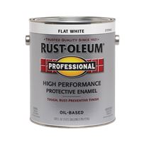 Professional 215968 Enamel Paint, Oil, Flat, White, 1 gal, Can, 265 to 440 sq-ft/gal Coverage Area, Pack of 2 