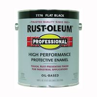 Rust-Oleum 7776402 Enamel Paint, Oil, Flat, Black, 1 gal, Can, 230 to 390 sq-ft/gal Coverage Area 