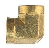 JMF 1/4 in. Dia. x 1/4 in. Dia. FPT To FPT 90 deg. Yellow Brass Elbow 