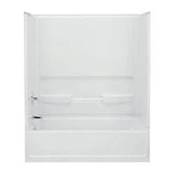 Sterling Advantage 61034100-0 Bath/Shower Wall Set, 56-1/4 in H, 60 in W, Vikrell, White 