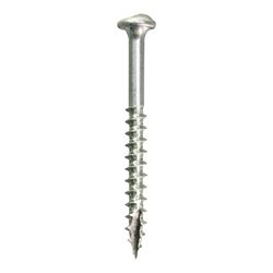 Kreg SML-C1-500 Pocket-Hole Screw, #8 Thread, 1 in L, Coarse Thread, Maxi-Loc Head, Square Drive, Steel, Zinc, 500 PK 