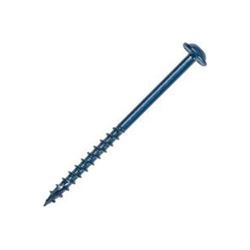 Kreg Blue-Kote SML-C2B-250 Pocket-Hole Screw, #8 Thread, 2 in L, Coarse Thread, Maxi-Loc Head, Square Drive, Sharp Point, 250/PK 
