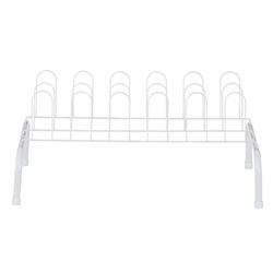 ClosetMaid 103900 Shoe Rack, 23 in W, 10 in H, Steel, White, Pack of 6 