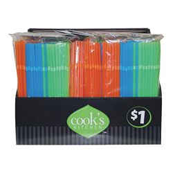 Cooks Kitchen 8864 Drinking Straw, Plastic, Assorted, Pack of 20 