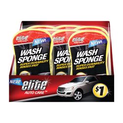 FLP 9696 Wash Sponge, 8 in L, 4 in W, 1-1/2 in Thick, Pack of 14 