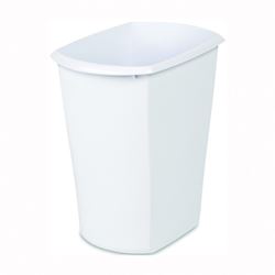 Sterilite 10518006 Waste Basket, 3 gal Capacity, White, 13 in H, Pack of 6 