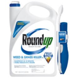 Roundup 5109010 Weed and Grass Killer, Liquid, Wand Spray Application, 1.1 gal Bottle 
