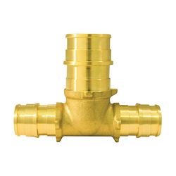 Apollo Expansion Series EPXT121234 Reducing Pipe Tee, 1/2 x 3/4 in, Barb, Brass, 200 psi Pressure 