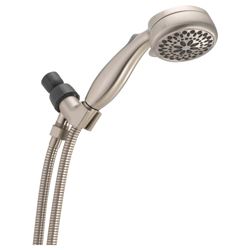Delta 75701CSN Hand Shower, 1/2 in Connection, 2.5 gpm, 7-Spray Function, Satin Nickel, 6 ft L Hose 