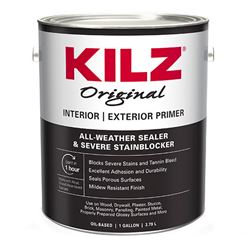 Kilz 10981 Primer, White, 1 gal, Pack of 4 