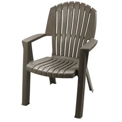 Gracious Living 11075-16 High-Back Chair, Resin, Woodland Brown 