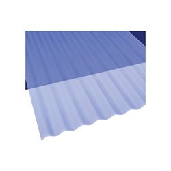 Sun N Rain 106631 Corrugated Roofing Panel, 8 ft L, 26 in W, PVC, Clear Blue, Pack of 10 