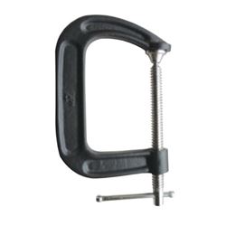 Pony 2650 Light-Duty C-Clamp, 1300 lb Clamping, 5 in Max Opening Size, 3 in D Throat, Cast Iron Body, Black Body 