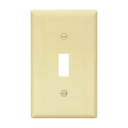 Eaton Wiring Devices BP5134V Wallplate, 4-1/2 in L, 2-3/4 in W, 1 -Gang, Nylon, Ivory, High-Gloss, Pack of 5 