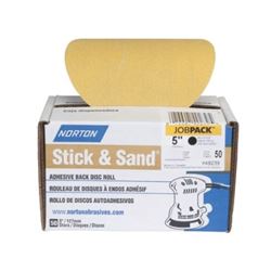 Norton Stick & Sand Series 07660749251 Sand Sheet Roll, 4-1/2 in W, 30 ft L, P120 Grit, Medium, Aluminum Oxide Abrasive 
