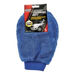 Elite Auto Care 8918 Cleaning Mitt, Microfiber Cloth, Blue 