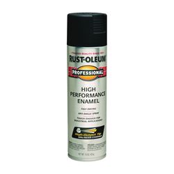Rust-Oleum 7578838 Enamel Spray Paint, Flat, Black, 15 oz, Can 