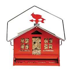 Perky-Pet Squirrel-Be-Gone II 338 Wild Bird Feeder, Country, 8 lb, Metal, 14 in H, Pole Mounting 