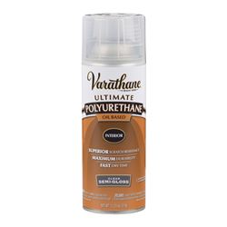 Varathane 6081 Polyurethane, Semi-Gloss, Liquid, Clear, 11.25 oz, Aerosol Can 