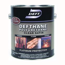 PPG Defthane 025-01 Polyurethane, Satin, Liquid, Amber, 1 gal, Can, Pack of 4 
