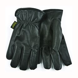 Heatkeep 93HK-M Driver Gloves, Mens, M, 10-1/4 in L, Keystone Thumb, Easy-On Cuff, Goatskin Leather, Black 