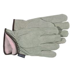 Boss 7179L Gloves, L, Keystone Thumb, Open, Shirred Elastic Back Cuff, Cowhide Leather, Gray 