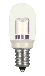 0.8W LED T6 Indicator Bulb - Candelabra base - Clear - 2700K - 120V 