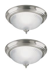 Westinghouse Brushed Nickel Ceiling Fixture 5-7/8 in. H x 11 in. W 
