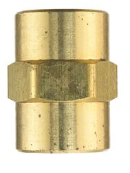JMF 1/2 in. Dia. x 1/2 in. Dia. FPT To FPT Yellow Brass Coupling 
