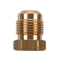 JMF 1/4 in. Dia. Flare To Flared Yellow Brass Hex Plug 