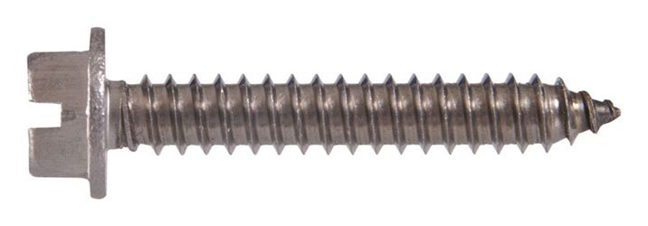 Hillman Hex Sharp Sheet Metal Screws 2 in. L Stainless Steel No. 12 Slotted 100 per box 