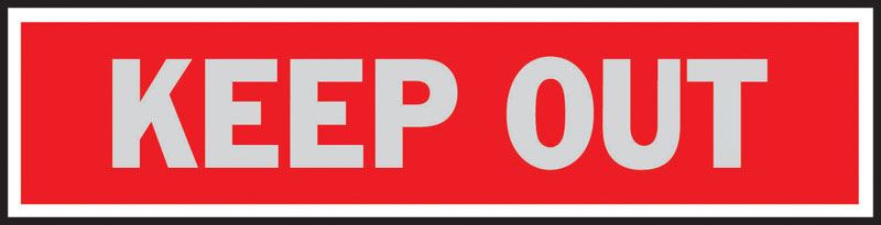 Hy-Ko English 2 in. H x 8 in. W Aluminum Sign Keep Out 