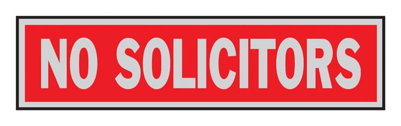 Hy-Ko English 2 in. H x 8 in. W Aluminum Sign No Solicitors 