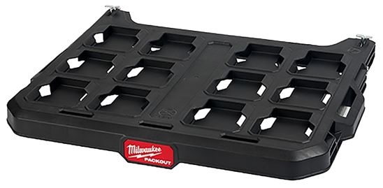 Milwaukee PACKOUT 48-22-8481 Racking Shelf, 50 lb Capacity, Polypropylene Shelving, 21 in OAW, 16.6 in OAH, 3.9 in OAD