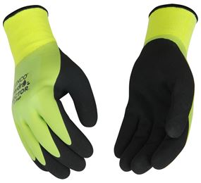 Hydroflector 1786P-M Protective Gloves, Men's, M, Knit Wrist Cuff, Latex Coating, Acrylic Glove, Black/Green
