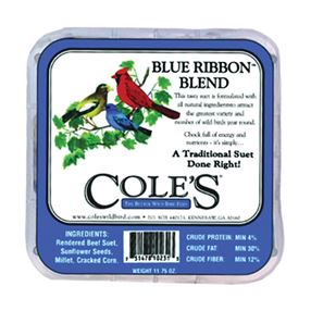 Cole's Blue Ribbon Blend BRSU Suet Cake, 11.75 oz, Pack of 12