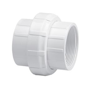 IPEX 435911 Pipe Union with Buna O-Ring Seal, 2 in, FPT, PVC, White, SCH 40 Schedule, 150 psi Pressure