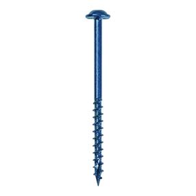 Kreg Blue-Kote SML-C250B-50 Pocket-Hole Screw, #8 Thread, Coarse Thread, Maxi-Loc Head, Square Drive, Carbon Steel, 50/PK