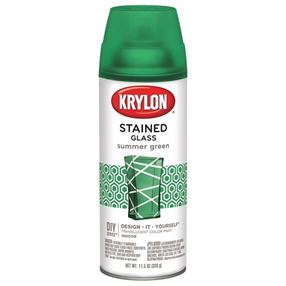 Krylon K09028000 Stained Glass Spray, Gloss, Summer Green, 11.5 oz, Can