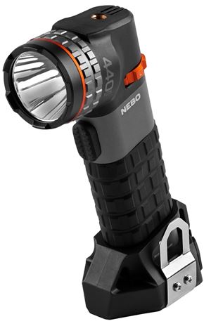 Nebo Luxtreme NEB-SPT-1002 Spotlight, LED Lamp, 400 Lumens, Aluminum/Rubber Fixture, Black/Gray Fixture, Satin Fixture, Pack of 8