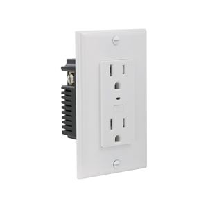 Powerzone ORWFIRC01 Wi-Fi Controlled Receptacle, 1 -Pole, 125 V, Grounded Socket, Wi-Fi, White