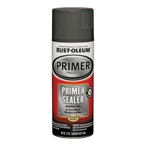 Rust-Oleum 249321 Spray Primer, Light Gray, 12 oz, Can