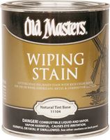 Old Masters 11104 Oil Based Wiping Stain, 1 qt Can, 500 sq-ft/gal, 111 Natural Tint Base 