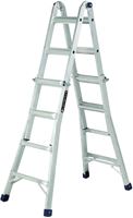 Louisville L-2098-17 Multi-Purpose Ladder, 9 to 15 ft Max Reach H, 16-Step, Type IA Duty Rating, Aluminum 