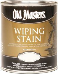 Old Masters 12304 Oil Based Wiping Stain, 1 qt Can, 500 sq-ft/gal, 123 Fruitwood 